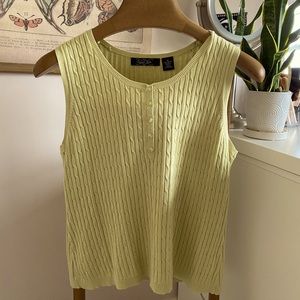 Sage Green Knit Sweater Vest